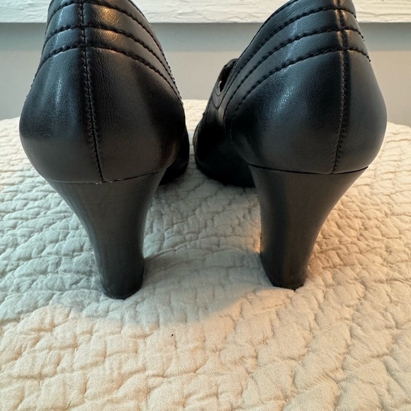 Franco Sarto Black Leather Booties - Picture 4 of 5